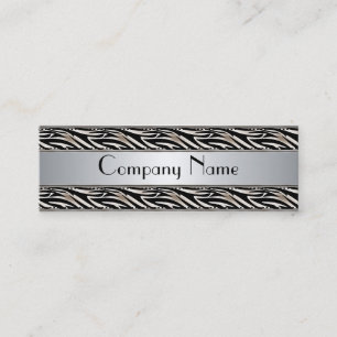 Tarjeta de Presentación Animal Print Plata Delgado