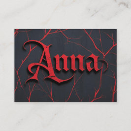 Tarjeta De Presentación Anna en gótico