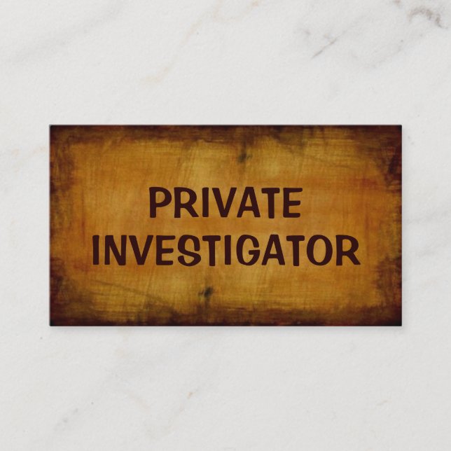 Tarjeta de presentación antigua del investigador p (Anverso)