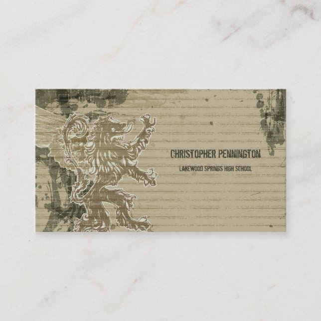 Tarjeta de presentación apenada de la graduación (Anverso)