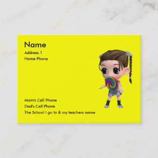 Tarjeta De Presentación Apenas para los niños