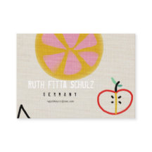 Tarjeta de presentación Apple Juicy Sweet Naranja