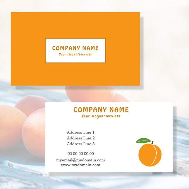 Tarjeta de presentación Apricot Fruit (Apricot Fruit Business Card)