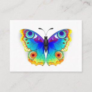 Tarjeta De Presentación Arcoiris mariposa Peacock Eye