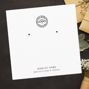 Tarjeta De Presentación Aretes exclusivos con logotipo personalizado de di