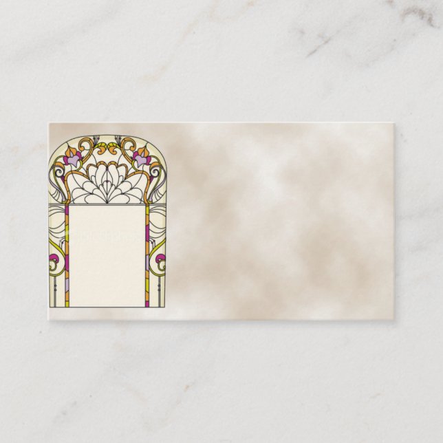 Tarjeta de presentación Art Déco de vidrio con man (Anverso)