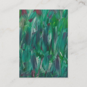 Tarjeta De Presentación Arte abstracto colorido verde rojo blanco oculto