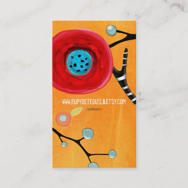 Tarjeta de presentación artesanal (Anverso)
