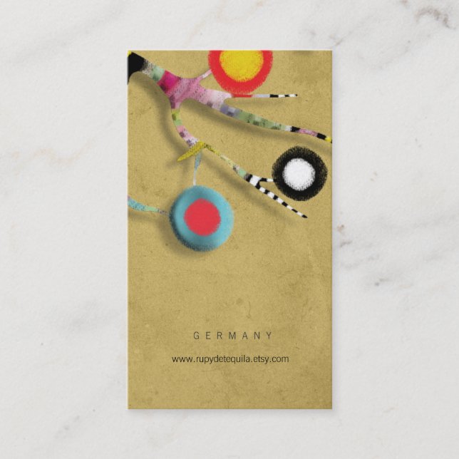 Tarjeta de presentación artesanal con problemas de (Anverso)