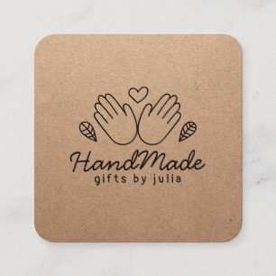 Tarjeta De Presentación Artesanías artesanales moderna de papel de kraft m