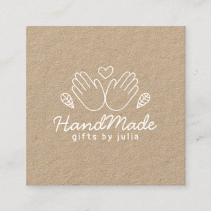 Tarjeta De Presentación Artesanías artesanales moderna de papel de kraft m