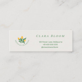 Tarjeta De Presentación Artisan Florist Minimalist Botanical QR Code