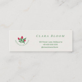 Tarjeta De Presentación Artisan Florist Minimalist Botanical QR Code