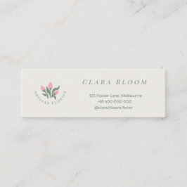 Tarjeta De Presentación Artisan Florist Minimalist Botanical QR Code