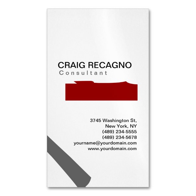 Tarjeta de presentación artística a la moda Cute B (Frente vertical)