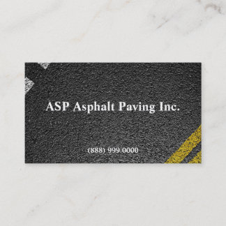 Tarjeta de presentación Asphalt Paving