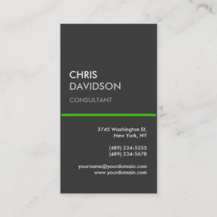 Tarjeta de presentación atractiva de línea verde g