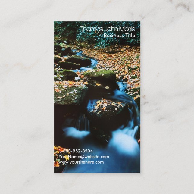 Tarjeta de presentación Atutmn River Fly Fishing (Anverso)