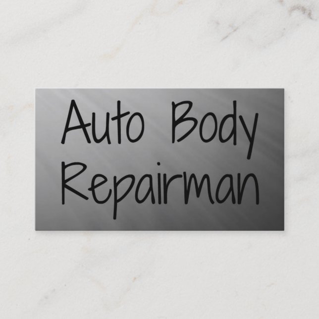 Tarjeta de presentación Auto Body Repairman (Anverso)