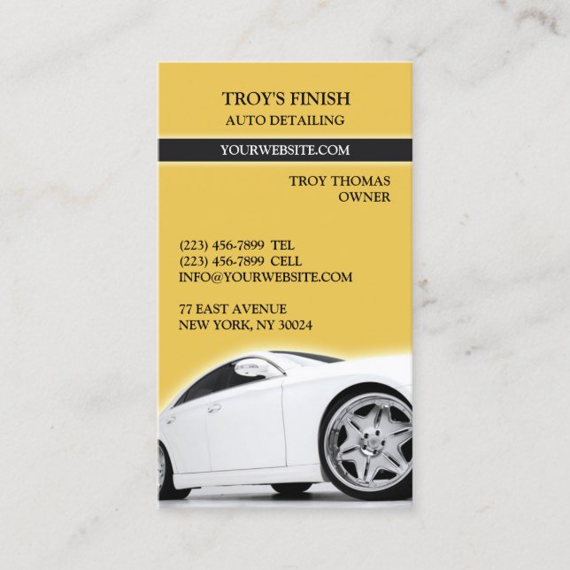 Tarjeta de presentación automática de coches (Anverso)