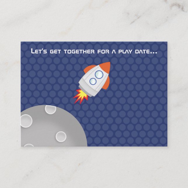 Tarjeta De Presentación Aventura espacial Este diseño de nave espacial est (Anverso)