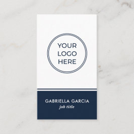 Tarjeta de presentación azul de código QR escanead