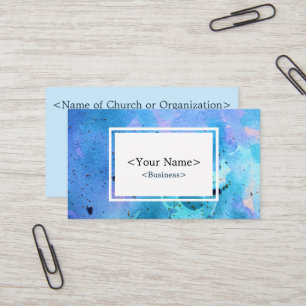 Tarjeta de presentación azul de luz de galaxia esp