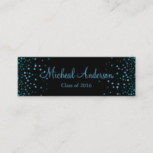 Tarjeta de presentación azul elegante de la