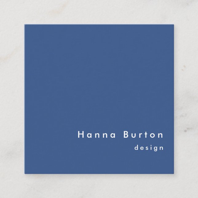 Tarjeta de presentación azul Pantone Classic Minim (Anverso)
