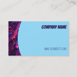 Tarjeta de presentación azul púrpura QR minimalist