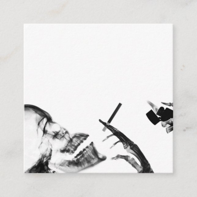 Tarjeta De Presentación B&W X-Ray Vision Skeleton Smoking (Anverso)