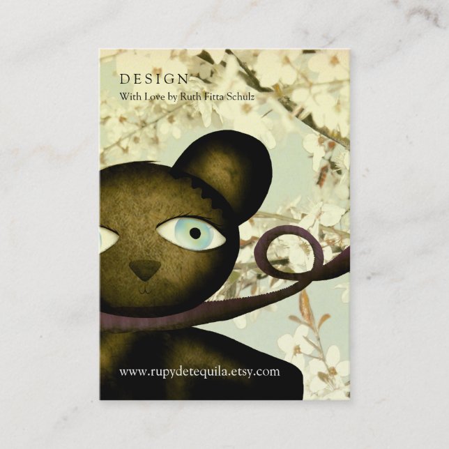 Tarjeta de presentación Baby Shower de Teddy Bear  (Anverso)