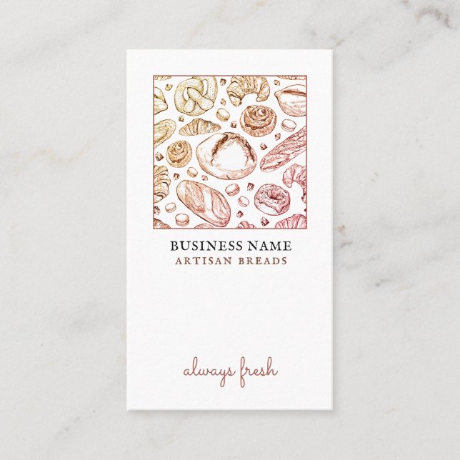 Tarjeta de presentación Baked Goods Bread Bakery (Anverso)