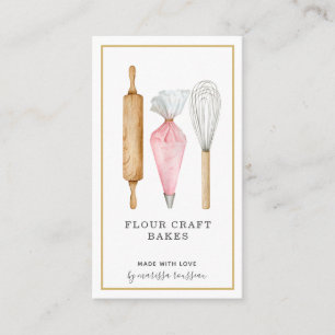 Tarjeta de presentación Baker Pastry Chef Baking U