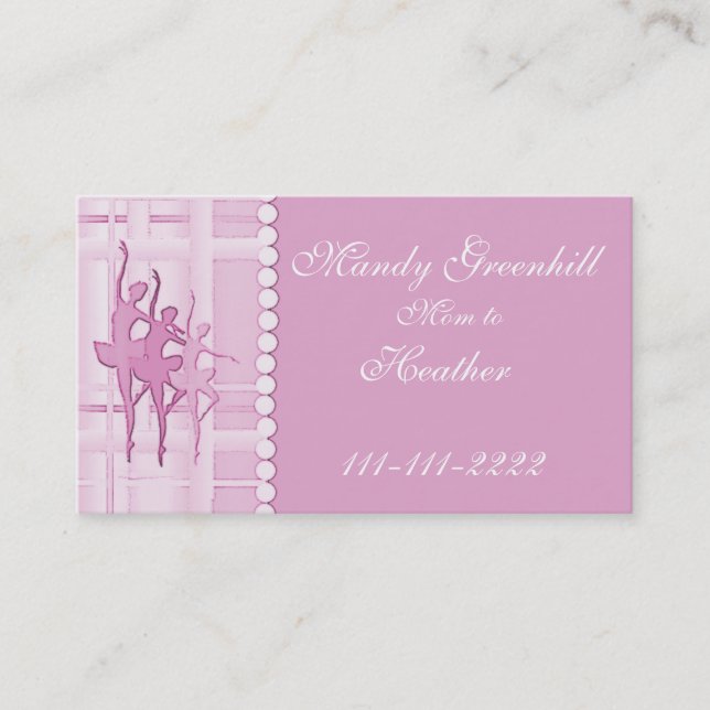 Tarjeta De Presentación Ballerina Mommy Calling Card (Anverso)