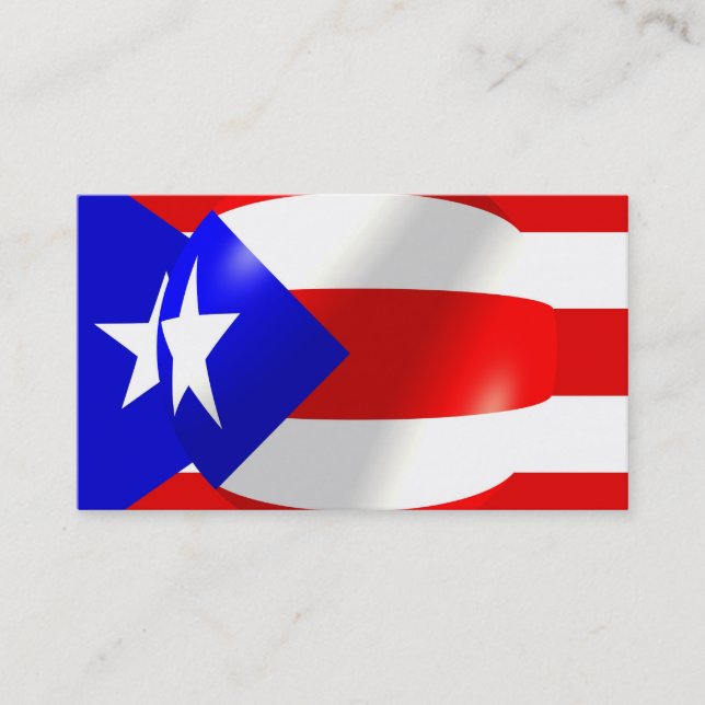 Tarjeta de presentación Bandera de Puerto Rico (Anverso)