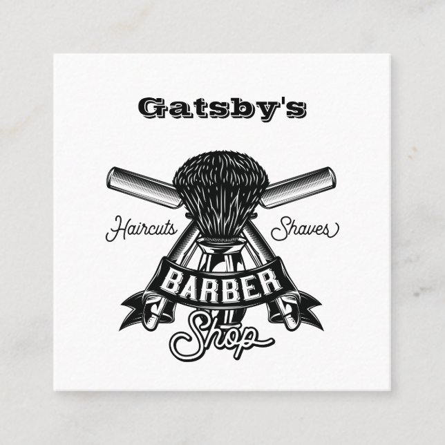 Tarjeta de presentación Barber/Hair Stylist (Anverso)
