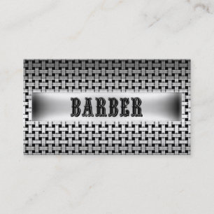 Tarjeta de presentación Barber Metalizado