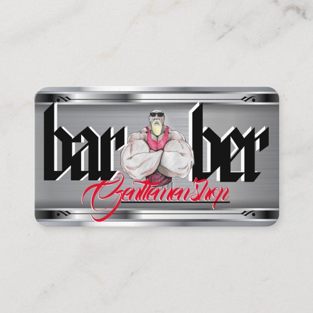    Tarjeta de presentación BarberTemplate (Anverso)