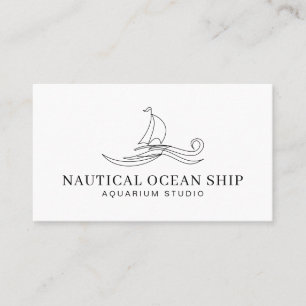 Tarjeta De Presentación Barco Barco Náutico Océano Marítimo
