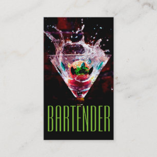 Tarjeta de presentación Bartender Nights Life