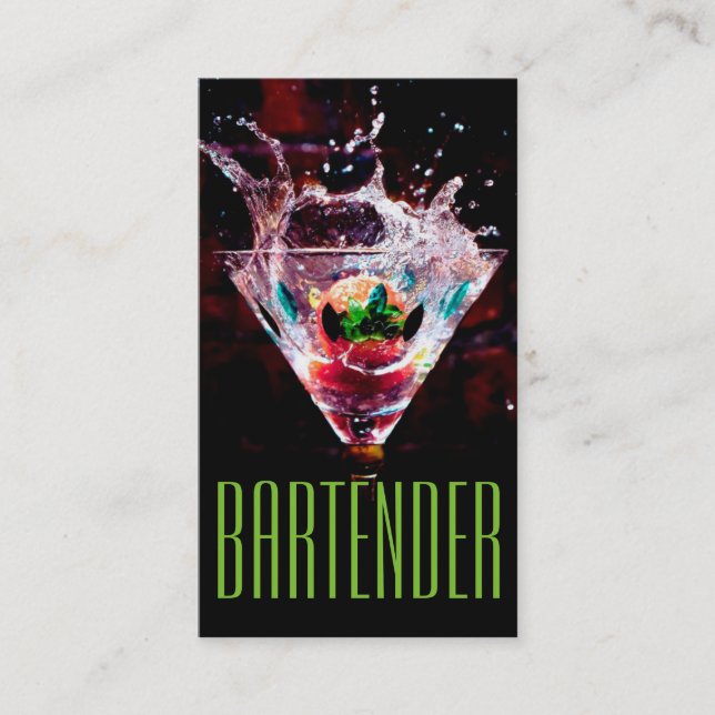 Tarjeta de presentación Bartender Nights Life (Anverso)