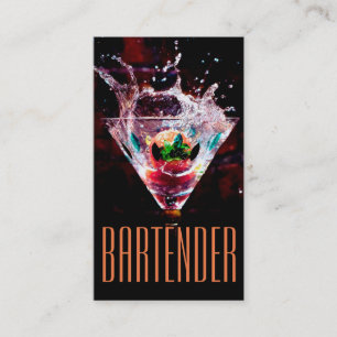 Tarjeta de presentación Bartender Nights Life