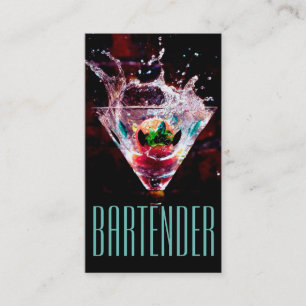 Tarjeta de presentación Bartender Nights Life
