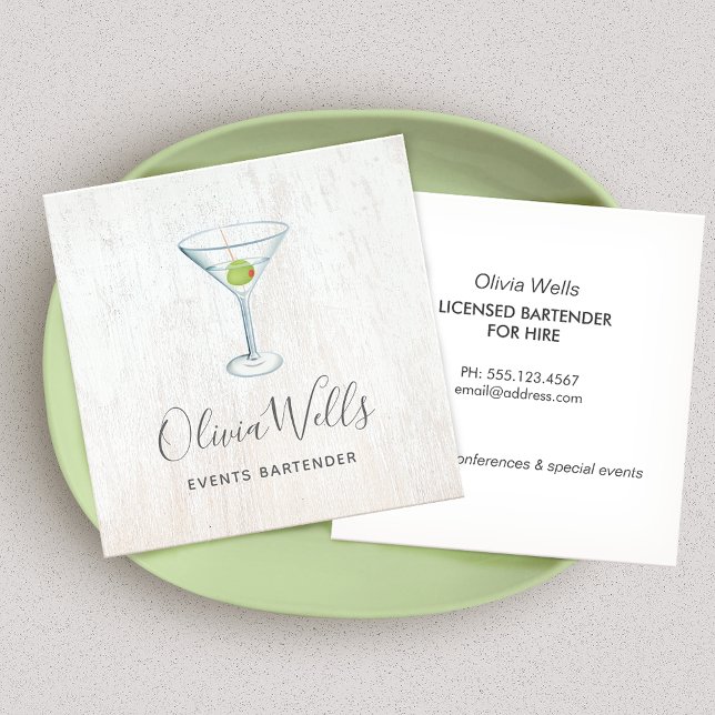 Tarjeta de presentación Bartender para eventos (Subido por el creador)