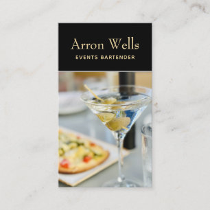Tarjeta de presentación Bartender para eventos