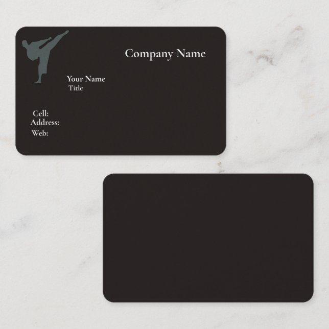 Tarjeta de presentación básica de plantilla blanca (Anverso / Reverso)