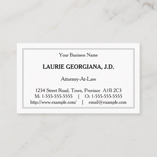 Tarjeta de presentación básica Minimalista (Anverso)