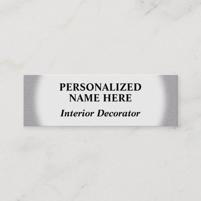 Tarjeta de presentación básica para decoradores in (Anverso)