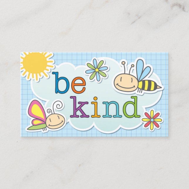 Tarjeta De Presentación Be Kind Cards - Encourage Acts of Kindness Today (Anverso)